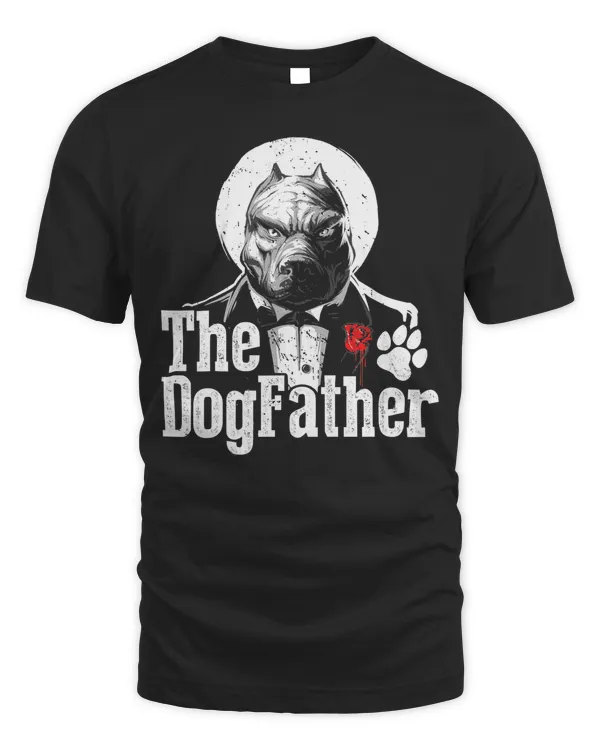 Pitbull Dog Mens The Dogfather Pitbull Dog Dad 65