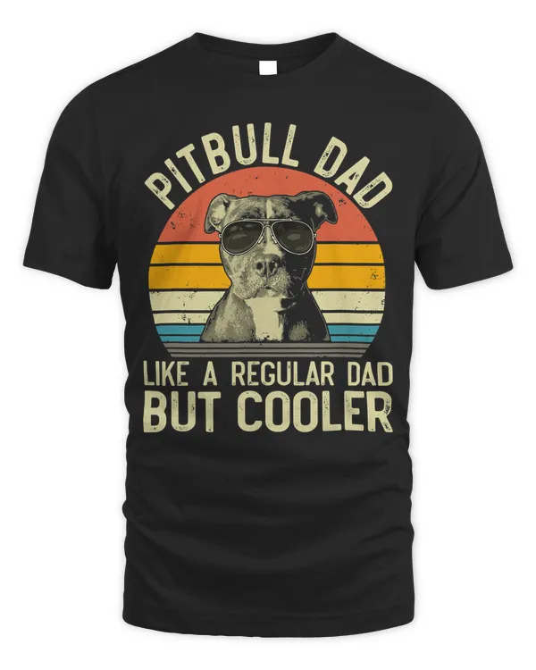 Pitbull Dog Mens Vintage Pitbull Dad Regular Dad Proud Dog Daddy Fathers Day 111