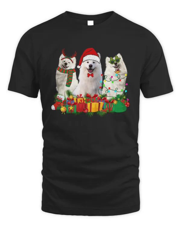 American Eskimo Dog Christmas Tree Lights Cute Dog Puppy Lover Xmas Gift
