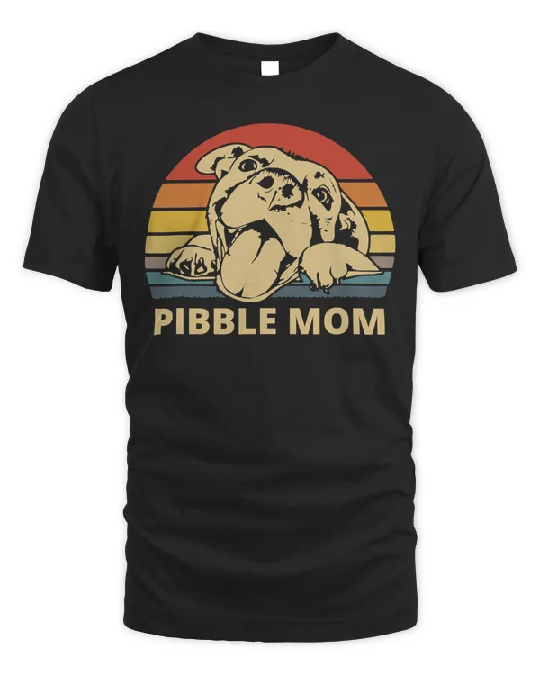 Pitbull Dog Pibble Mom I Love My Pit Retro Vintage Pit Face 168