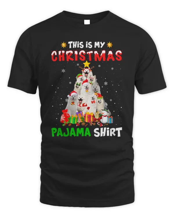 This Is My Christmas Pajama American Eskimo Dog Xmas Tree Puppy Lover Gift