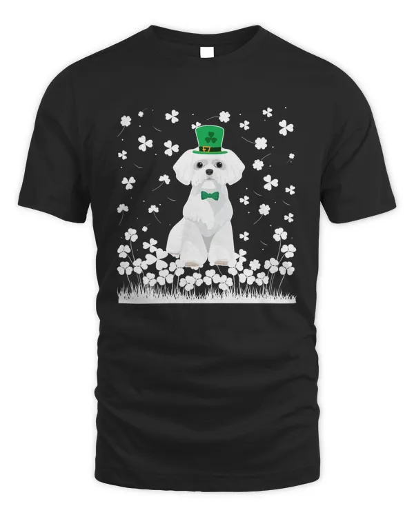 Funny St Patrick's Day Maltese Dog Cute Pet Puppy Lover Gift