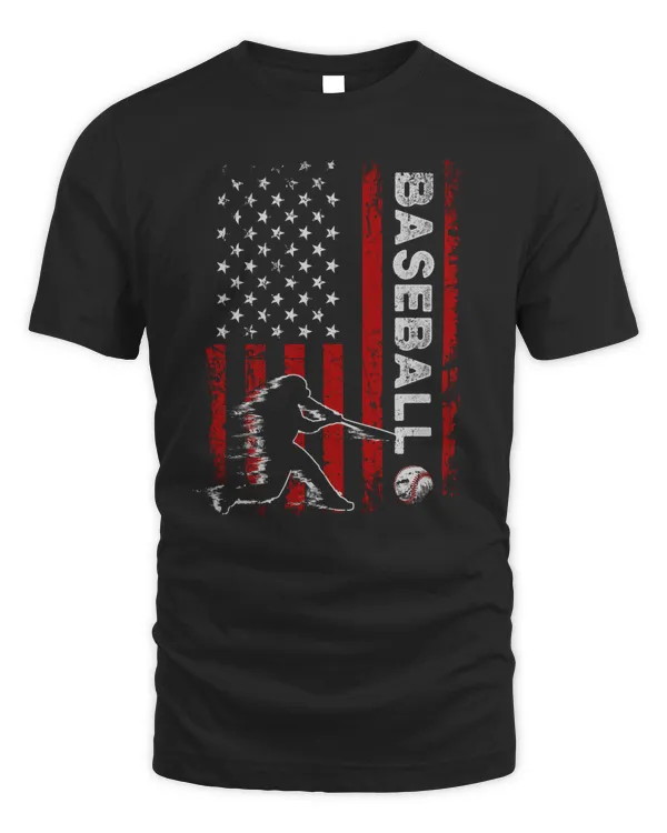 Retro American Flag Baseball Clothing Baseball Lover