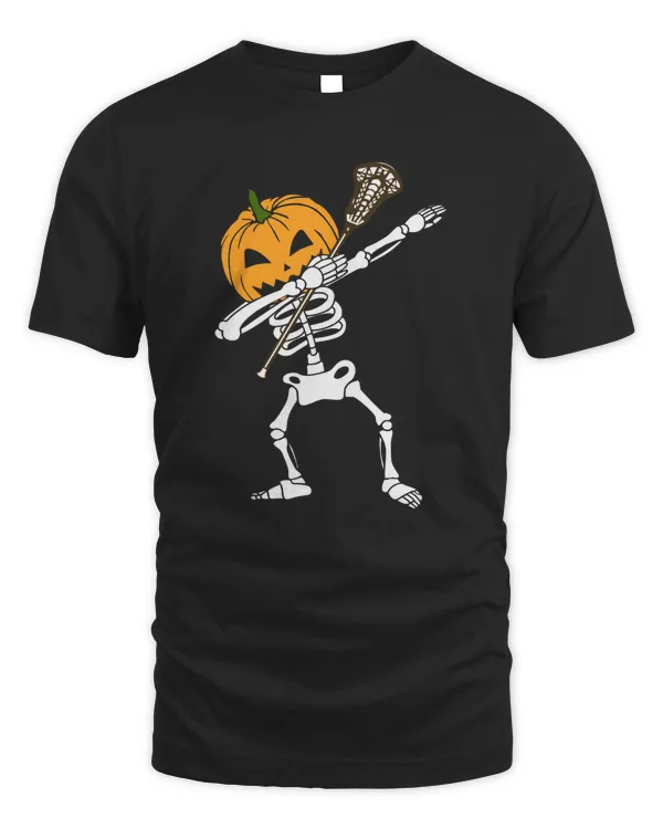 Dabbing Skeleton Lacrosse Halloween Boys Kids Men Gift