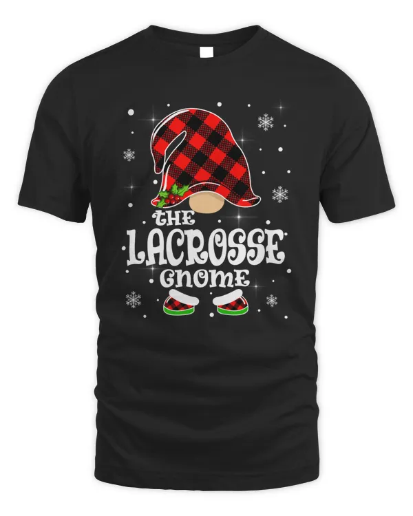 Lacrosse Gnome Buffalo Plaid Matching Family Xmas