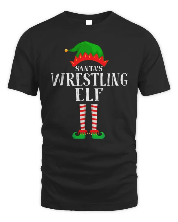 Santa's Wrestling Elf Matching Family Group Christmas Party Pajama