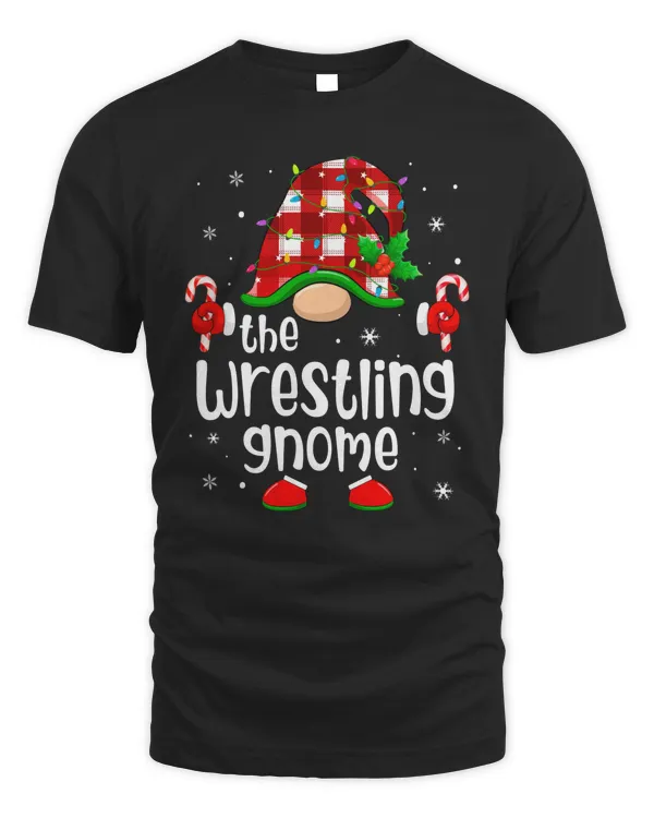 Wrestling Gnome Matching Family Sport Lights Christmas Pajama