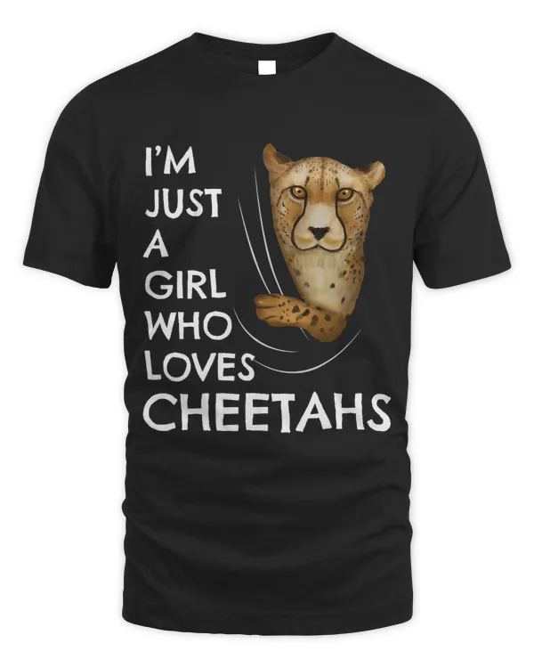 Cheetah Gift Girls Women Just A Girl Who Loves Cheetahs T-Shirt