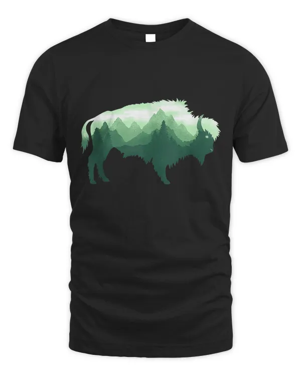 Bison Buffalo Double Exposure Surreal Wildlife Native Animal Tank Top