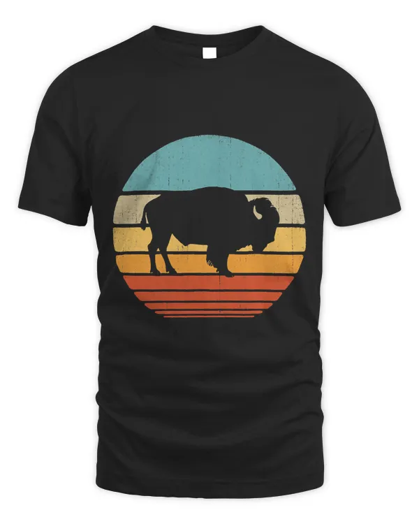 Bison Vintage 60s 70s Retro Gifts Buffalo Lover Men Women T-Shirt