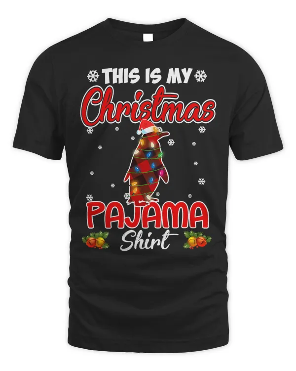 Penguin This Is My Penguin Christmas Pajama Lights Funny Holiday 155