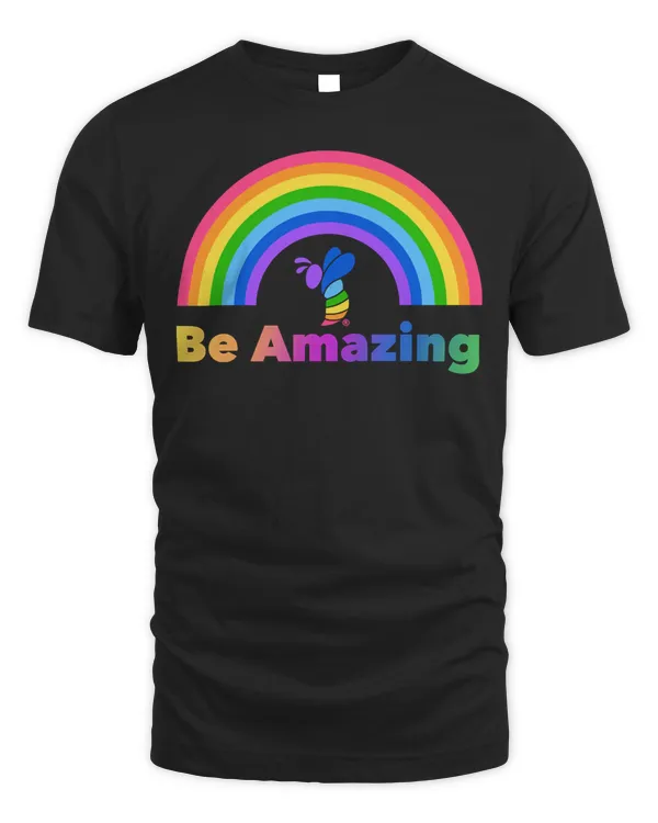 Bee Be Amazing Word Art Rainbow Colorful Bee 468