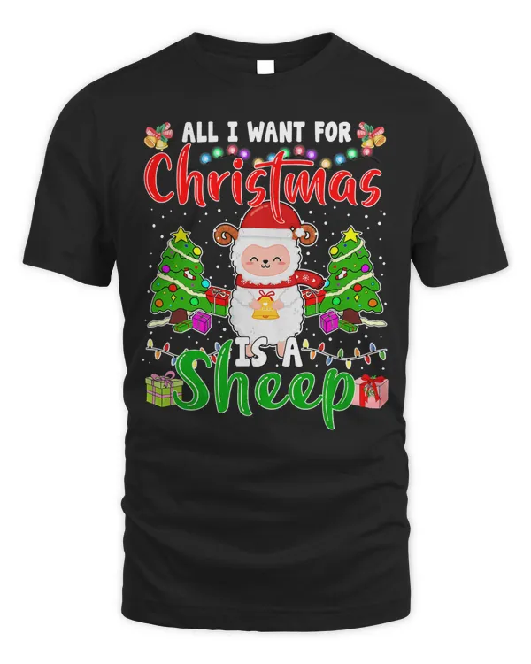 Sheep All I Want For Christmas Is A Sheep Xmas Santa Sheep 283