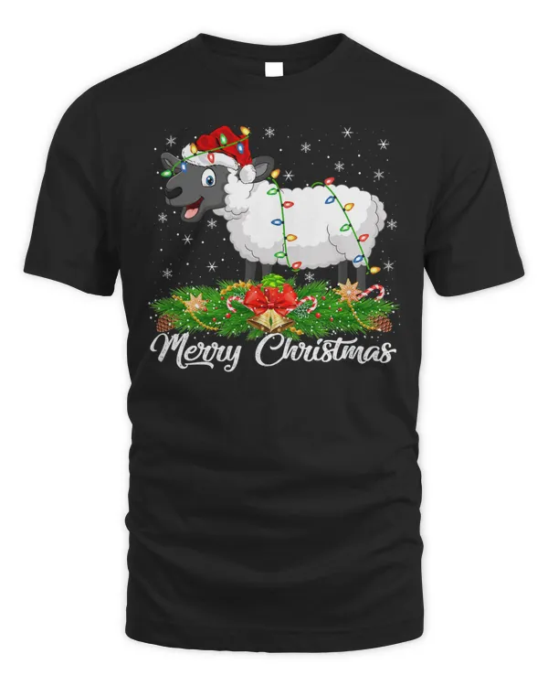 Sheep Animal Lover Matching Santa Hat Christmas 276