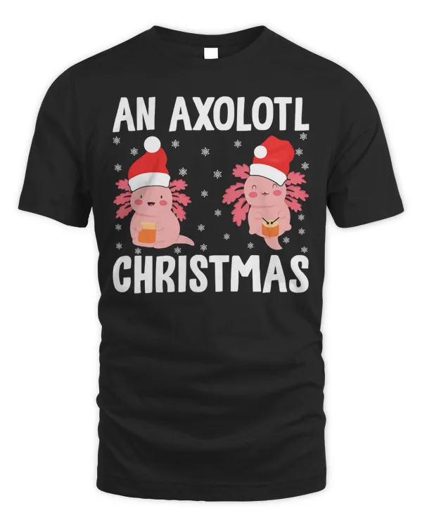 An Axolotl Christmas Santa Hat Elf Christmas Walking Fish 397