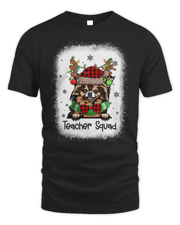 Bleached Teacher Squad Chihuahua Funny Teacher Christmas 351