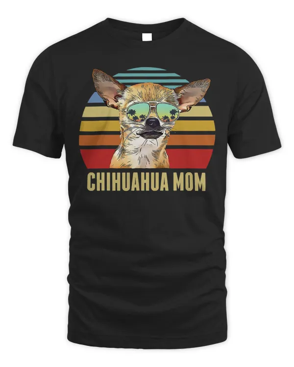 Chihuahua Best Dog Dad Ever Retro Sunset Beach Vibe 7