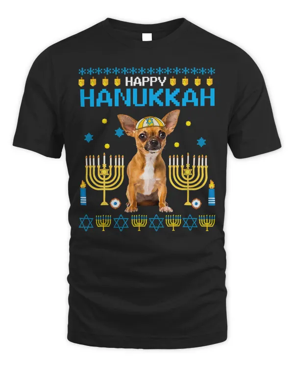 Chihuahua Chanukah Jewish Ugly Hanukkah Sweater Pajama 193