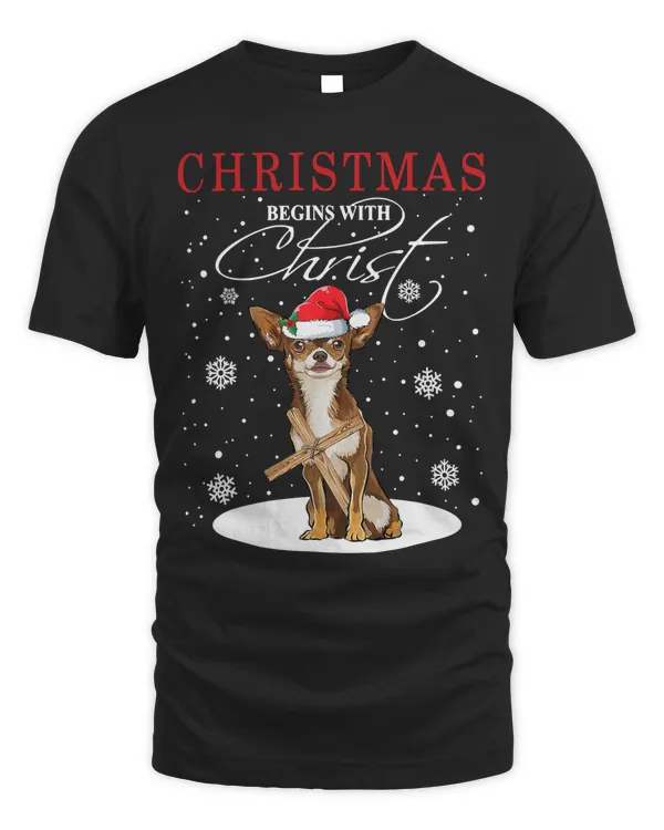 Chihuahua Christmas Begins With Christ 132