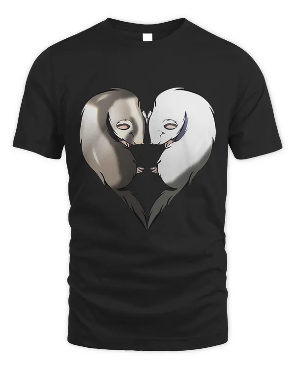 Cute Ferrets Couple Heart Animal Lover Gift T-Shirt