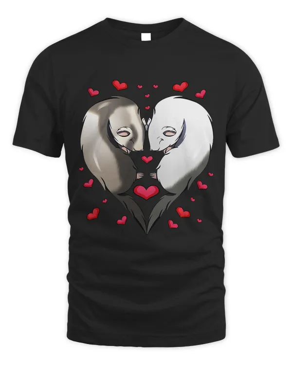 Ferret Couple Gift Valentines Day Cute Animal Ferret T-Shirt