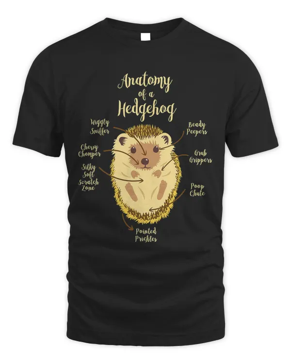 Kids Anatomy Of Hedgehogs Clothes Outfit Art Gift Hedgehog T-Shirt