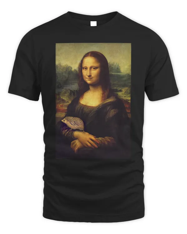 Mona Lisa Hedgehog Funny Art Shirt