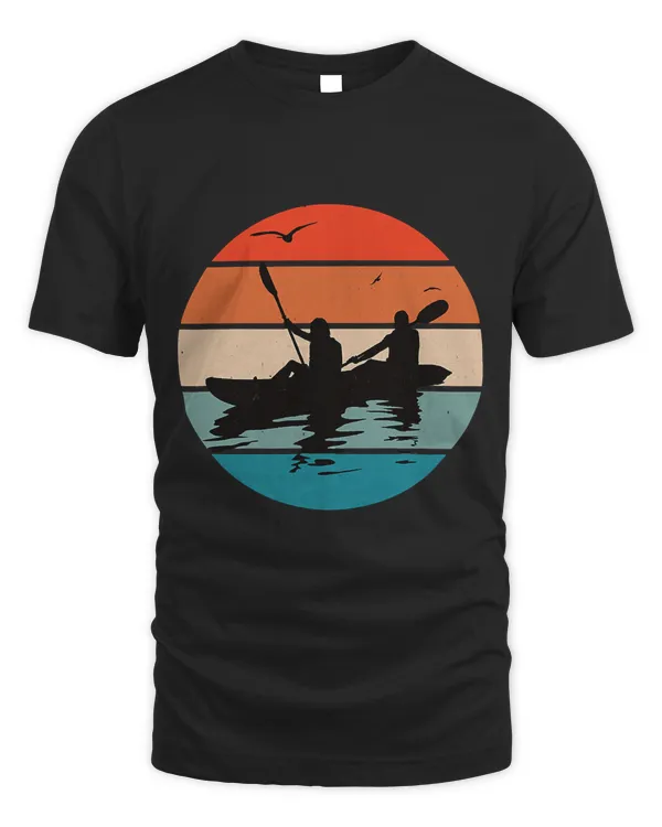 Cool Tandem Kayak Retro Kayaking T-Shirt