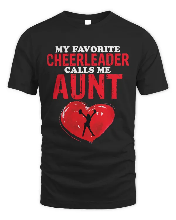 Cheerleader Calls Me Aunt Cheer Mom Women Cheerleading Gift T-Shirt