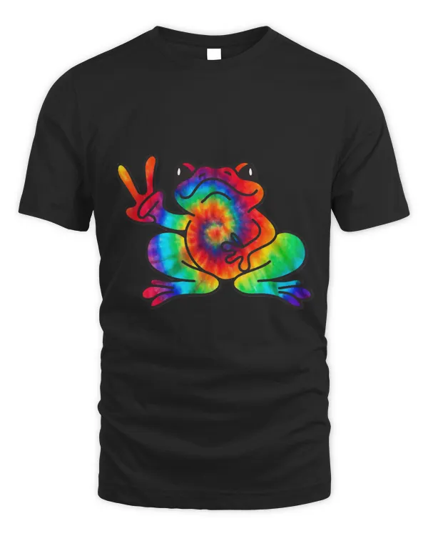 Cool Peace Frog Tie Dye T-Shirt