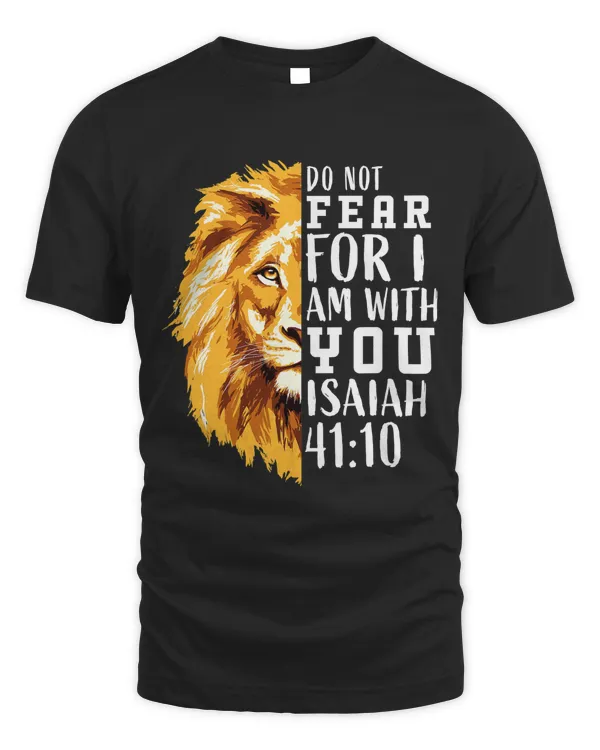 Christian Religious Bible Verse Sayings Lion Fear Scripture T-Shirt