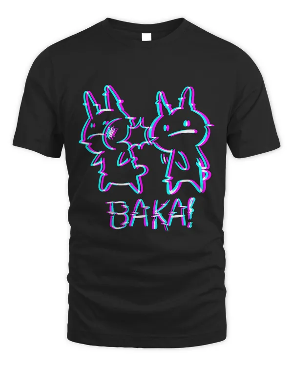 Baka Rabbit Slap - Funny Japanese Vaporwave Anime Meme T-Shirt