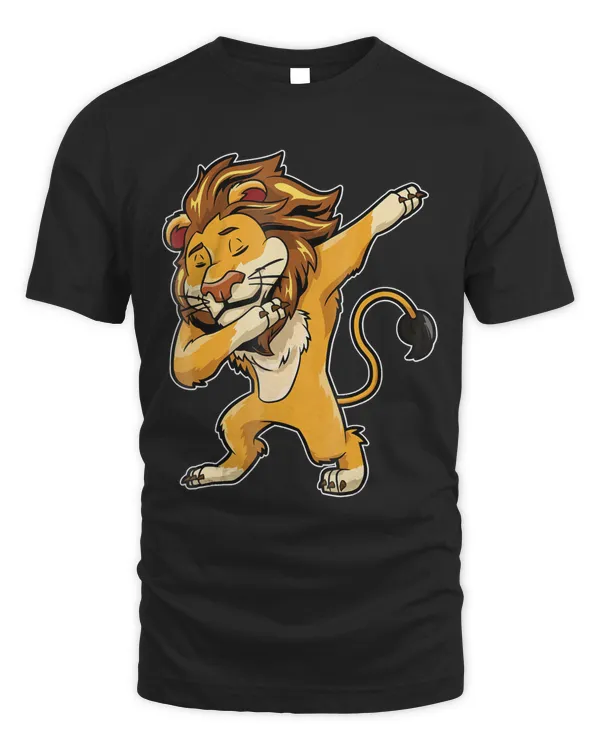 Dabbing Lion T Shirt Meme Print Dab Cat Dance T Shirt Lions