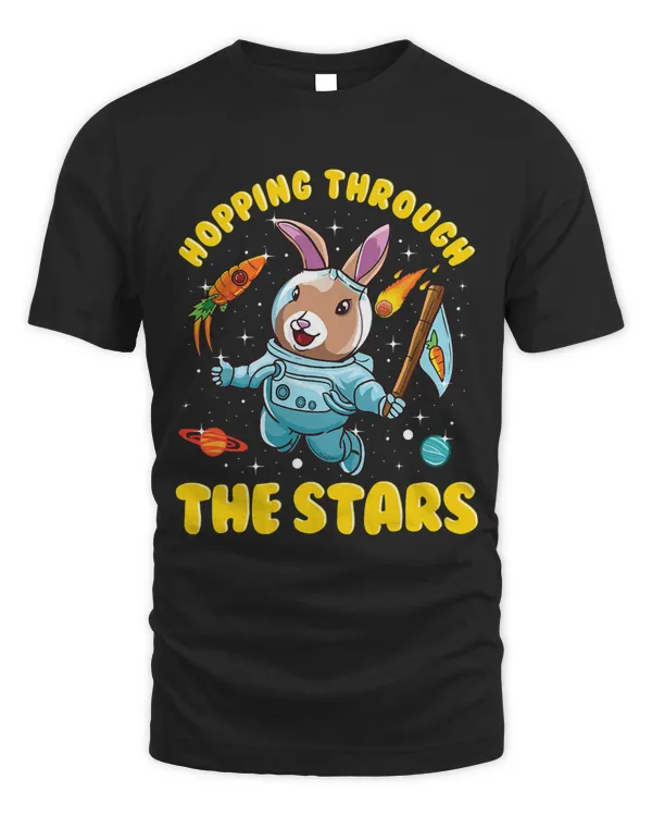Bunny Rabbit Astronaut Carrot Rocketship T-Shirt