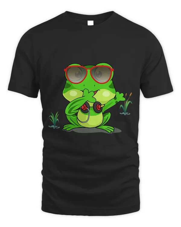 Dabbing Frog Shirt Cute Frog Dabbing Frog Dab T-Shirt