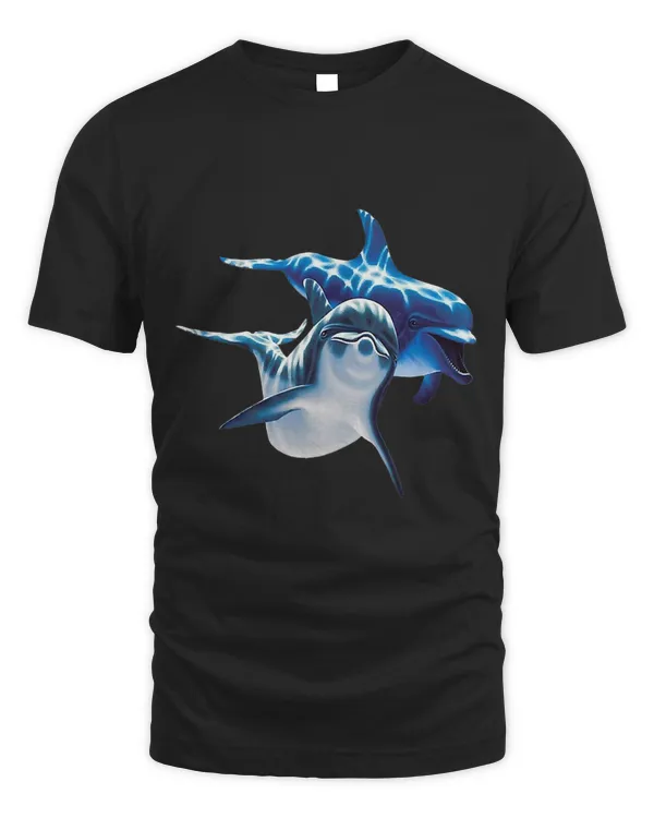 Cute Dolphins Making Splashing T-Shirt