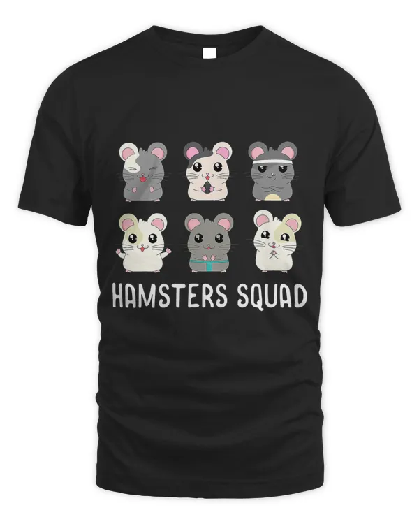 Funny Hamster Shirt Hamsters Squad Girls Boys Hamster Lover T-Shirt
