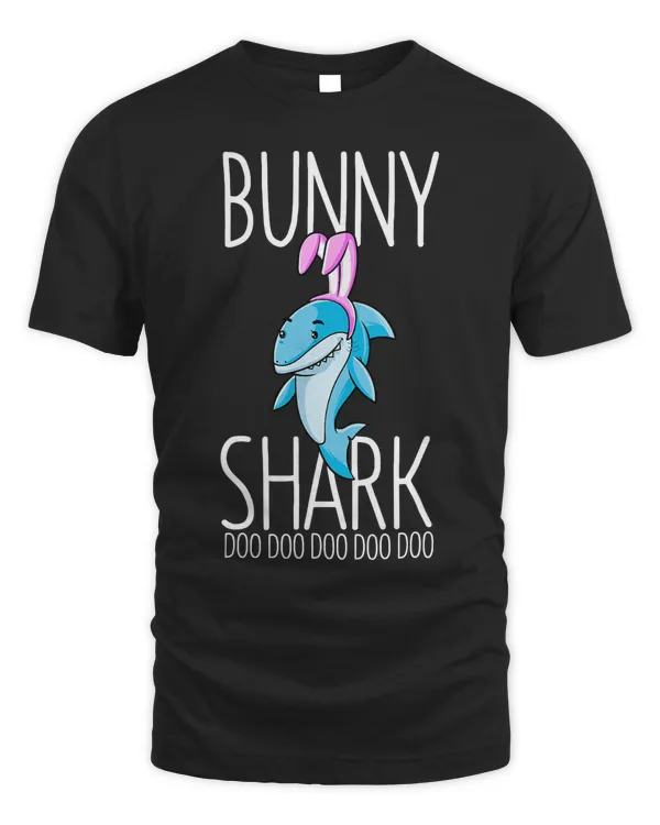 Bunny Shark Easter Rabbit Sharks Lover Gift Kids Girls Boys T-Shirt