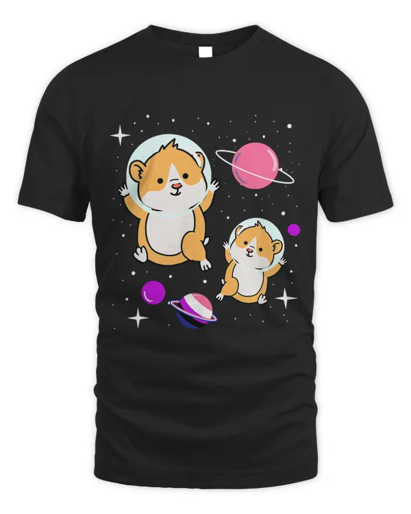 Genderfluid Hamster In Space Genderfluid Pride T-Shirt