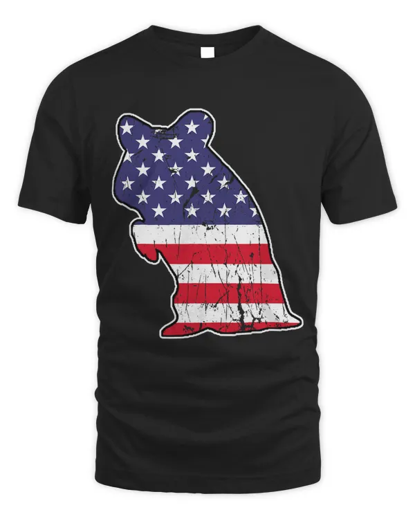 Hamster 4th Of July USA Flag America Patriotic USA Matching T-Shirt
