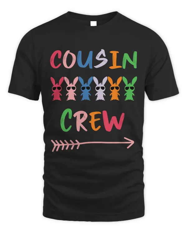 Cousin Crew Funny Bunny Rabbit Matching Easter Day Party T-Shirt