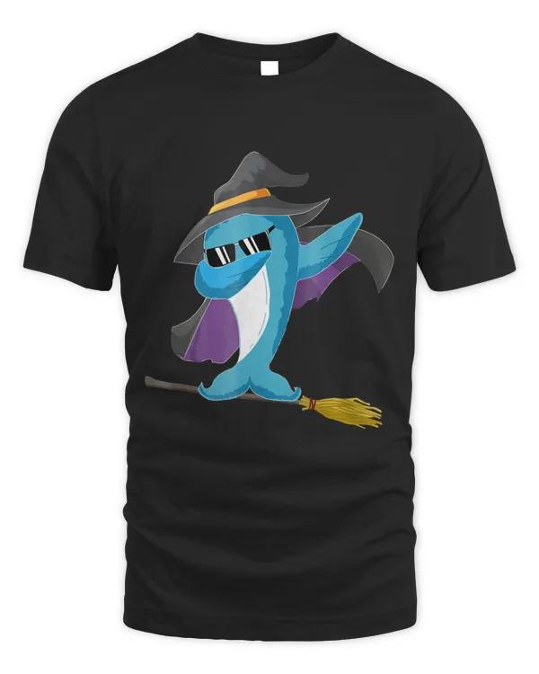 Dolphin Witch Funny Halloween Dolphin T Shirt