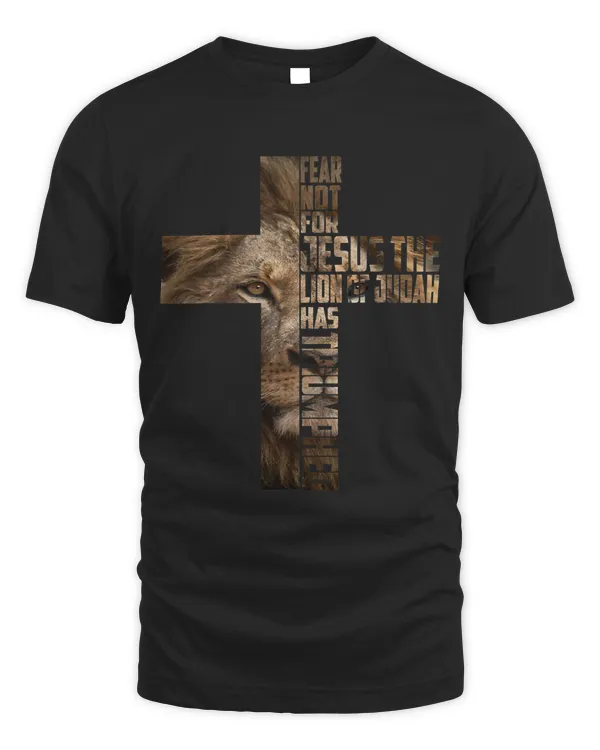 Jesus Lion Judah Cross Faith Christ Gift T-Shirt