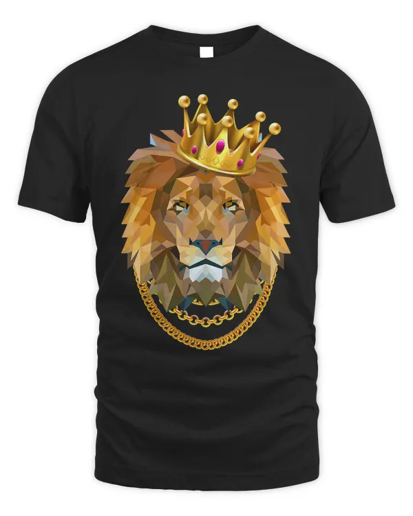 Lion Gangster Golden Crown King T-Shirt