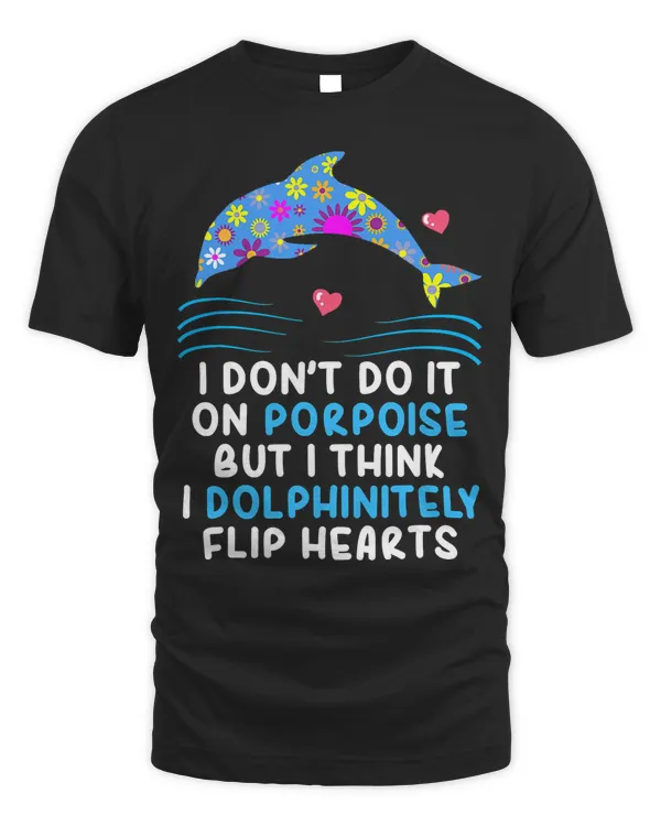 Fun Valentine's Day Kids Gift  Cute Dolphin Girls Valentine T-Shirt