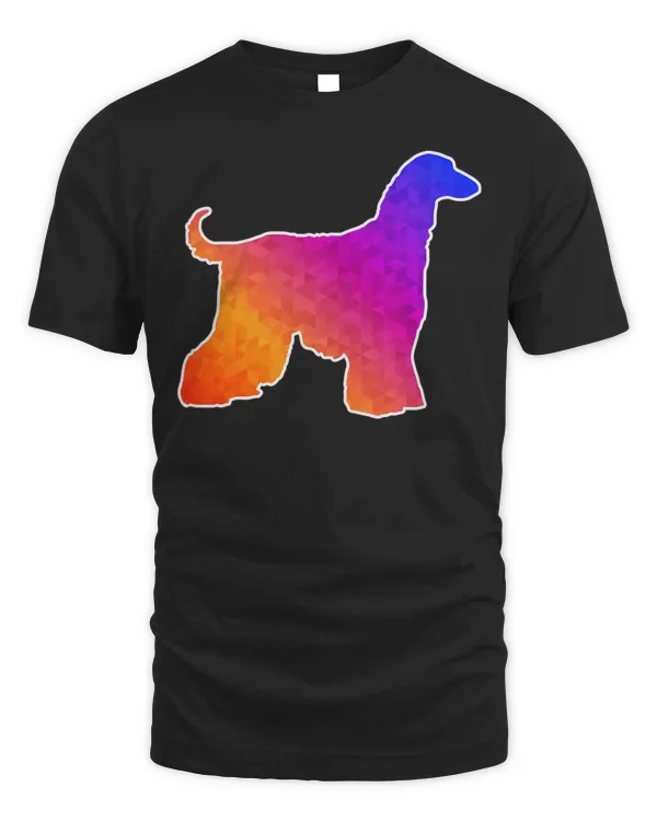 Afghan Hound Art Shirt - Low Poly Design