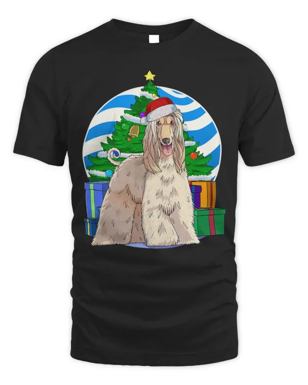 Afghan Hound Dog Christmas Tree Decor Gift T-Shirt