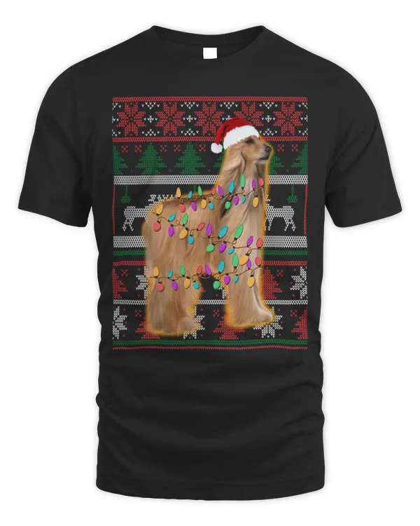Afghan Hound Dog Ugly Sweater Christmas Puppy Dog Lover Long Sleeve T-Shirt