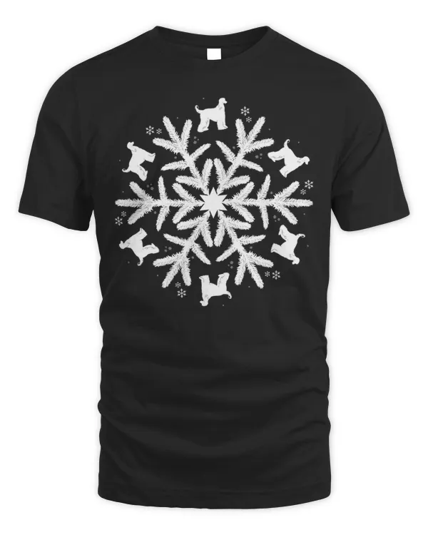 Afghan Hound Long Sleeve T-Shirt Snowflake Pattern Shirt