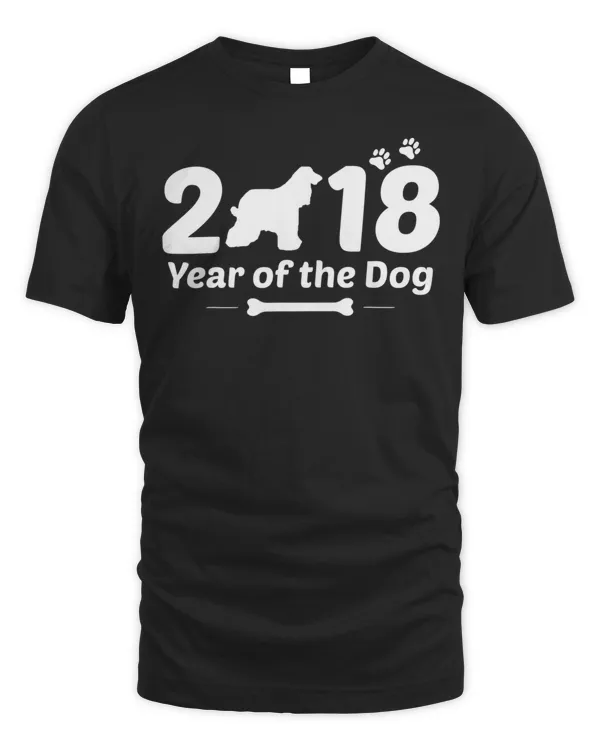 Afghan Hound Lovers TShirt 2018 Chinese New Year of The Dog